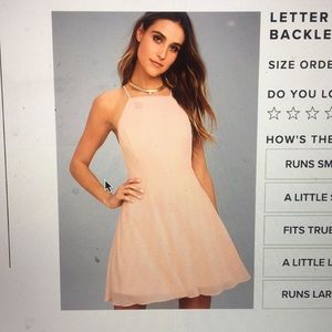Lulus letter of life backless skater dress